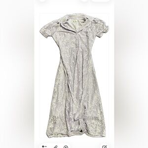 Kensie Lavender Lace Button Front Midi Dress – Size 2 – Easter/Spring